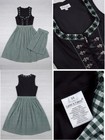 Women German Black Dirndl Dress Embroidered Waitress Oktoberfest Holiday Party