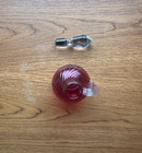 Antique Cranberry Glass Decanter With Clear Stopper 4 