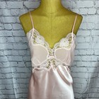 Vtg Victoria   s Secret 90   s Gold Label Satin Lace Slip Dress Gown Pink Small Nwt