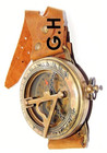 Nautical Vintage Steampunk Watch Style Soft Strap Push Button Sundial Compass