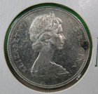 Canada  One Dollar  Qeii  Silver  1965