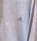 Adidas Hoodie Pullover Sweatshirt Drawstring 3 Stripes Pockets Mens Gray Size Xl