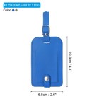 2 Pack Luggage Bag Tags  Pu Leather Suitcase Name Tags Travel Label  Blue Grey
