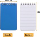 6 Pack Pocket Notebooks Mini Spiral Notepad Small 3x5 Inch Memo Book