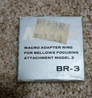 Nikon Br-3 Lens Reverse Ring Adapter Filter Mount Black Version In Box -  2  Nib