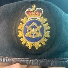 Rare Vintage British Military Beret     Green Wool     Artillery     7 5 Inch Diameter