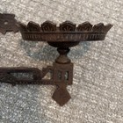 Antique Cast Iron Oil Lamp Wall Bracket Holder Swing Arm Drink Plant Holder 15 