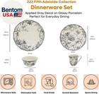 Adelaide 16-piece Casual Grey Porcelain Dinnerware Set     Service For 4  Classic
