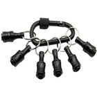6pc Black Keychain Quick Change Connecting Rod 1 4 Hexagonal Handle Screwdriver