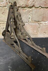Antique Vintage Original Cast Iron Brackets    103   one Set Of 2  nice