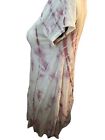 Rolla Coster Lightning Pink And White Tie Dye Top Loose Fit  Longer Size Small G
