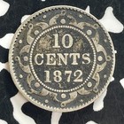 1872-h Newfoundland 10 Cents Lot t7689 Silver 