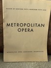 Vtg 1951 Metropolitan Opera Association Program
