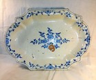 Antique 18th Century French Rouen Faience Ceramic Serving Platter Circa 1730