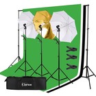Studio Photography Kit W  3 Light Bulbs 33  White Umbrella Light Modifier 110v