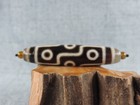 Antique Tibetan Old Agate Dzi Bead Amulet Necklace Pendant 9 Eyes Gzi Beads A