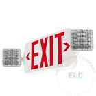 Lfi Lights   Red Led Exit Sign Emergency Light Combo Ul   2 Pack Combo2-r-w-bb-2