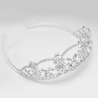 Wedding Bridal Tiara Crown Silver Rhinestone Princess Floral 