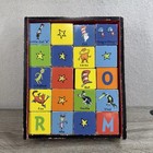Dr  Seuss Abc Seuss Blocks Wooden Tray Vtg 2000  some Chips No Lid 