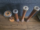 Antique Wood Wool Spindles 4 Industrial Salvage