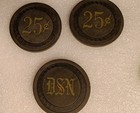 Dsn Lyon Hotel Yerington Nv 25c Poker Casino Chip Black         Lot Of 3
