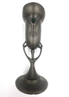 Antique Art Nouveau Pair Large Pewter Vases Arts   Crafts Circa 1900 Cabochons