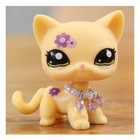 Pet Shop Yellow Shorthair Cat  1962 Flower Print Girls Cute Gift Toy Collection