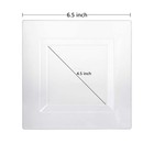 Plastic Plates 6 5 Inch Square Clear 70pcs Disposable Dessert Party Wedding