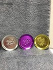 Colored Set Of 8 Aluminum Coasters Floral Design Vintage