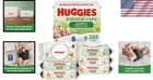 Baby Wipes  Unscented  Sensitive Skin  6 Packs  288 Count  Hypoallergenic