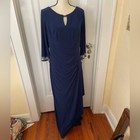 Nwot    alex  evenings Brush Periwinkle Blue Sequin Rosette Evening Gown Size 12
