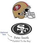 San Francisco 49ers Engraved Football Whiskey Decanter And 4 Glasses In Woodbox