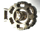 Vtg  British Brass Horse Equestrian Bridle Medallion-