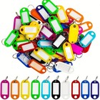 50 Pack Plastic Key Tags  Flexible Key Labels With Split Ring Label Window  Key