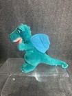 Vintage Dragon Plush Teal Blue Green Wings Dakin 1983 Mythical Stuffed Toy
