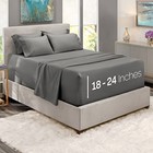 Extra Deep Pocket Size Sets - Fits Mattress 18-24 Inches King Charcoal Gray