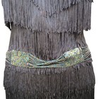 Antique Vintage 1920s Elegant Blue Green Gray Beaded Flapper Belt headband