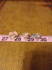 Three Porcelain Pale Pink Rose Buttons