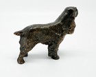 Vtg  Cast Metal Cocker Spaniel Dog Figure Detailed Decor Old Brass Bronze Color