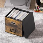 Vinyl Record Storage Box  Vinyl Record Case Set Of 2  Stackable Vinyl Storage   