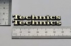 Technics Speaker Badge Logo Emblem Premium Gold Pair With Self Stick Adhesive 