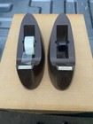 Two Vintage Scotch 3m C-15 Brown Weighted Desktop Tape Dispenser Mcm Retro