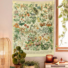 Vintage Flowers Tapestry 48    X 36     Long Vertical Wall Hanging Reference Illustr