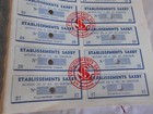 Vintage Share Certificate Stocks Bonds Actions Etablissements Saxby