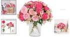 2 Packs Mixed Pink Artificial Peonies - Elegant Home Decor   Wedding Bouquet