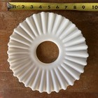 Vintage Antique Milk Glass Ruffled Petticoat Shade Oil Lamp