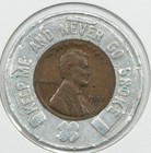1952 D Encased Lincoln Cent Delmar Variety Store Shop And Save