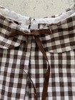 Vintage 60s 70s Toddler Brown   White Gingham Dress Peter Pan Collar Size 2t 