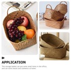 With Handle Storage Seagrass Woven Woven Storage Basket Sundries Basket