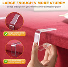 16 Pcs Clear Table Cloth Holder Clips   Windproof Picnic Tablecloth Clips   Non